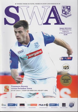 Tranmere Rovers v Swindon Town Match Programme 2014-03-25